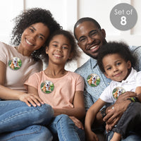 Custom Picture - 3 inch Pinback Photo Buttons - Set of 8