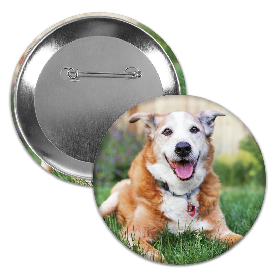 Custom Picture - 3 inch Pinback Photo Buttons - Set of 8