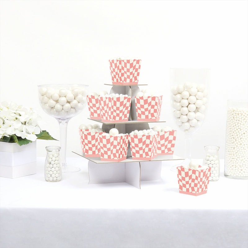 Pink Checkered Party - Party Mini Favor Boxes - Treat Candy Boxes - Set of 12