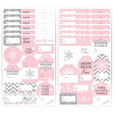  240PCS Winter Wonderland Paper Confetti - Baby Pink