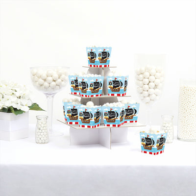 Pirate Ship Adventures - Party Mini Favor Boxes - Skull Birthday Party Treat Candy Boxes - Set of 12