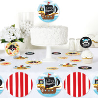 Pirate Ship Adventures - Skull Birthday Party Giant Circle Confetti - Party Decorations - Large Confetti 27 Count