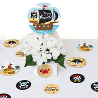 Pirate Ship Adventures - Skull Birthday Party Giant Circle Confetti - Party Decorations - Large Confetti 27 Count