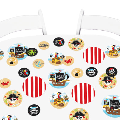 Pirate Ship Adventures - Skull Birthday Party Giant Circle Confetti - Party Decorations - Large Confetti 27 Count