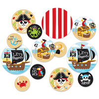 Pirate Ship Adventures - Skull Birthday Party Giant Circle Confetti - Party Decorations - Large Confetti 27 Count