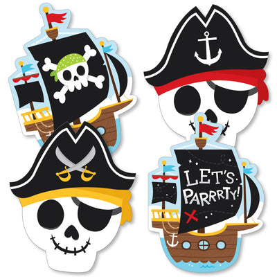Pirate Ship Adventures - Decorations DIY Skull Birthday Party Essentials - Set of 20