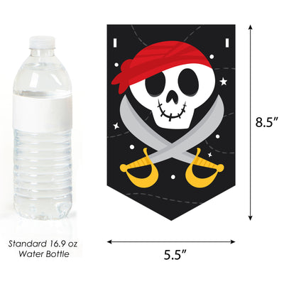 Pirate Ship Adventures - Skull Party Bunting Banner - Party Decorations - Ahoy Mateys Let’s Parrrty!