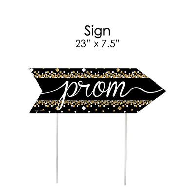 Prom - Prom Night Party Sign Arrow - Double Sided Directional Yard Signs - Set of 2