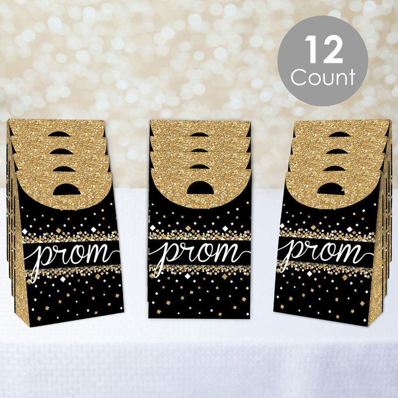 Prom - Prom Night Gift Favor Bags - Party Goodie Boxes - Set of 12