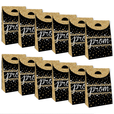 Prom - Prom Night Gift Favor Bags - Party Goodie Boxes - Set of 12
