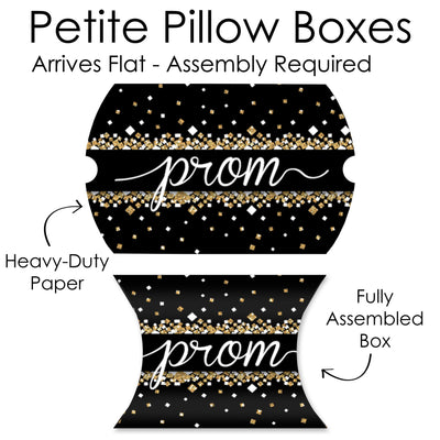 Prom - Favor Gift Boxes - Prom Night Party Petite Pillow Boxes - Set of 20