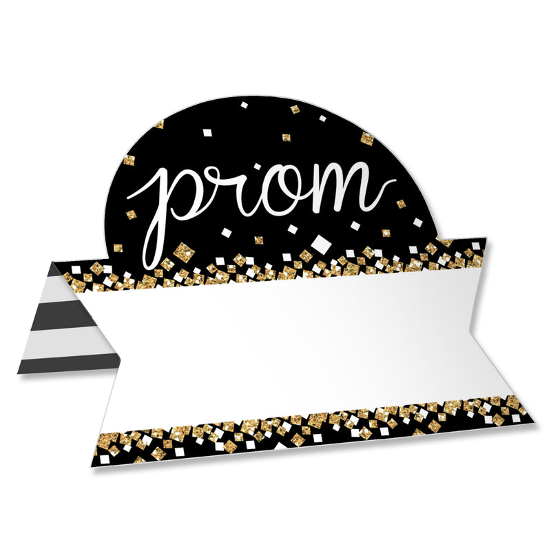 Prom - Prom Night Party Tent Buffet Card - Table Setting Name Place Cards - Set of 24