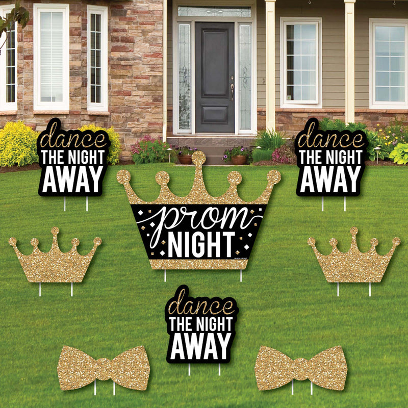 Prom - Yard Sign and Outdoor Lawn Decorations - Prom Night Party Yard Signs - Set of 8
