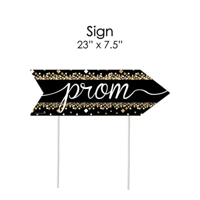Prom - Arrow Prom Night Party Direction Signs - Double Sided Outdoor Yard Signs - Set of 6