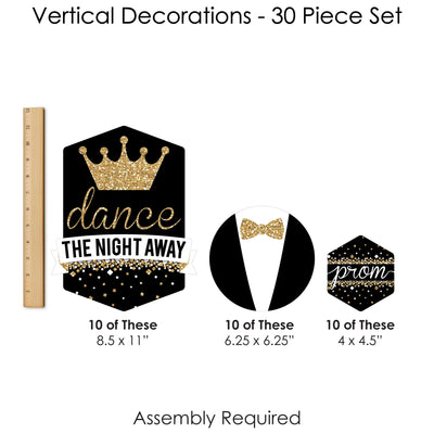Prom - Prom Night Party DIY Dangler Backdrop - Hanging Vertical Decorations - 30 Pieces
