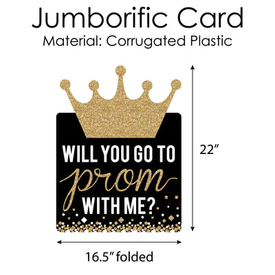 Promposal - Prom Proposal Giant Greeting Card - Big Shaped Jumborific Card - 16.5 x 22 inches