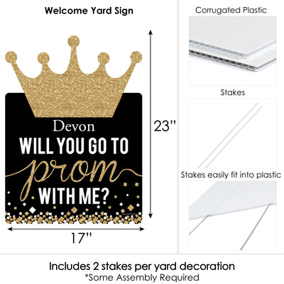 Promposal - Party Decorations - Prom Proposal Personalized Welcome Yard Sign