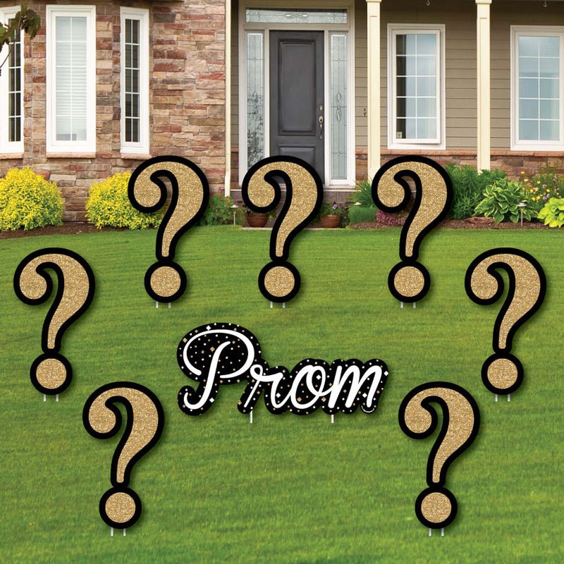 Promposal - Yard Sign & Outdoor Lawn Decorations - Prom Proposal Yard Signs - Set of 8