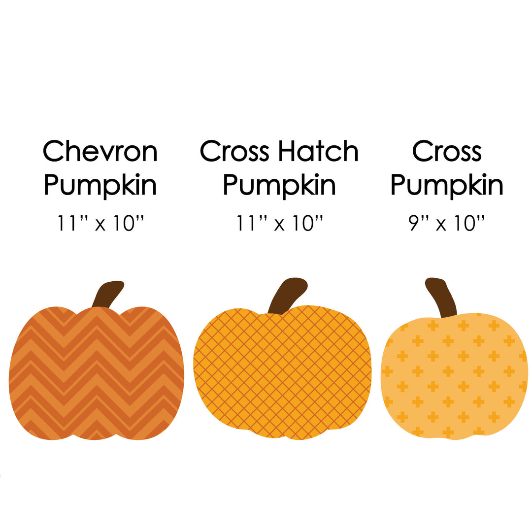 Pumpkin Patch - Pumpkin Lawn Decorations - Outdoor Fall, Halloween or Thanksgiving Yard Decorations - 10 Piece