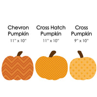 Pumpkin Patch - Pumpkin Lawn Decorations - Outdoor Fall, Halloween or Thanksgiving Yard Decorations - 10 Piece