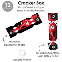 Let’s Go Racing - Racecar - No Snap Race Car Birthday Party or Baby Shower Party Table Favors - DIY Cracker Boxes - Set of 12