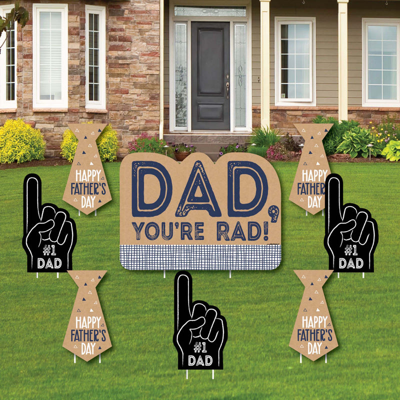 My Dad is Rad - Yard Sign & Outdoor Lawn Decorations - Father&