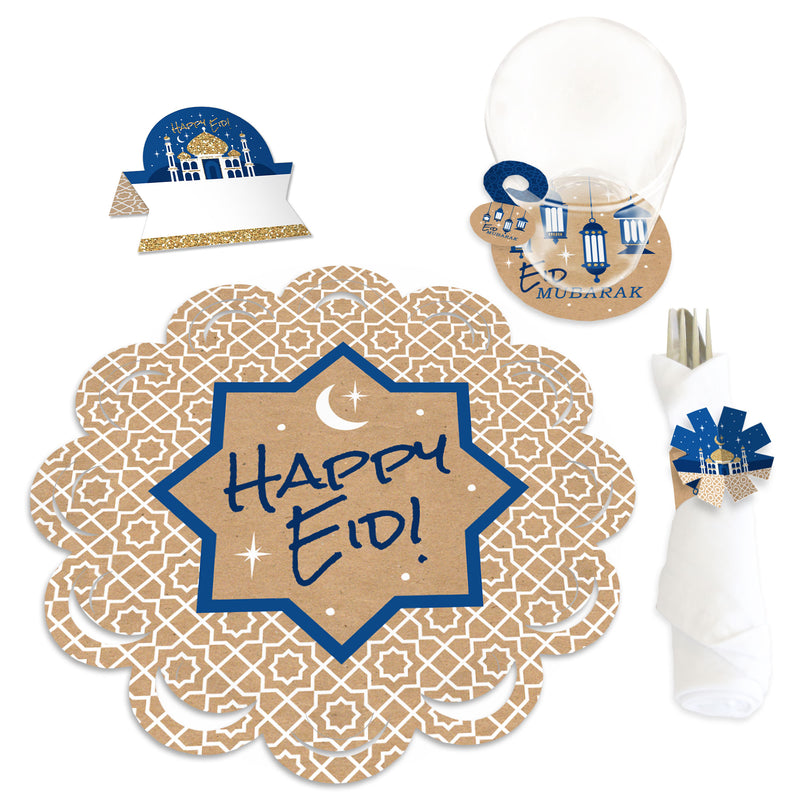 Ramadan - Eid Mubarak Party Paper Charger and Table Decorations - Chargerific Kit - Place Setting for 8
