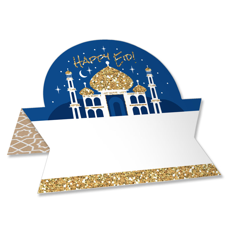 Ramadan - Eid Mubarak Party Tent Buffet Card - Table Setting Name Place Cards - Set of 24