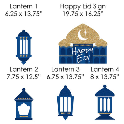 Ramadan - Yard Sign & Outdoor Lawn Decorations - Eid Mubarak Yard Signs - Set of 8