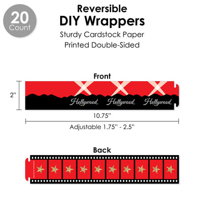 Red Carpet Hollywood - Movie Night Party Favors and Cupcake Kit - Fabulous Favor Party Pack - 100 Pieces