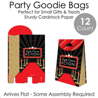 Red Carpet - Movie Night Gift Favor Bags - Party Goodie Boxes - Set of 12