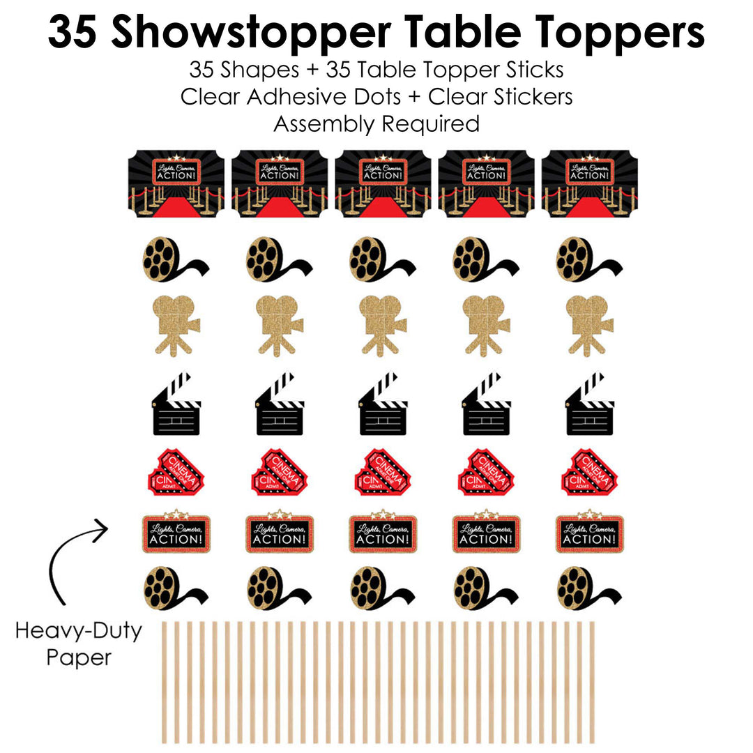 Red Carpet Showstopper Table Toppers - 35 Pc