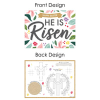 Religious Easter - Paper Christian Holiday Party Coloring Sheets - Activity Placemats - Set of 16