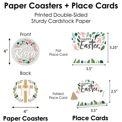 Religious Easter - Christian Holiday Party Paper Charger and Table Decorations - Chargerific Kit - Place Setting for 8