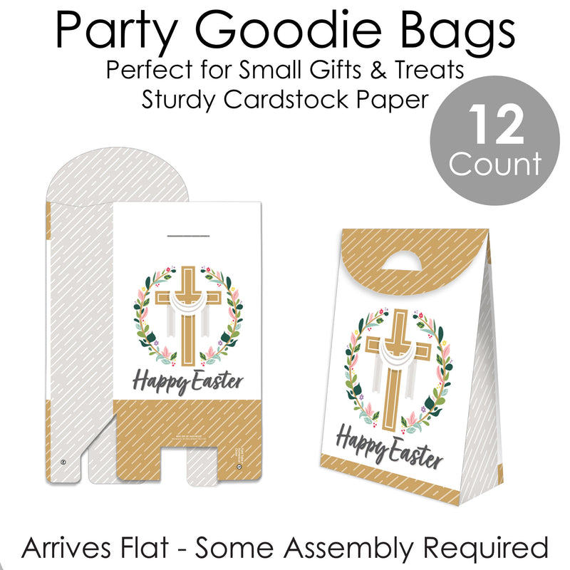 Religious Easter - Christian Holiday Gift Favor Bags - Party Goodie Boxes - Set of 12