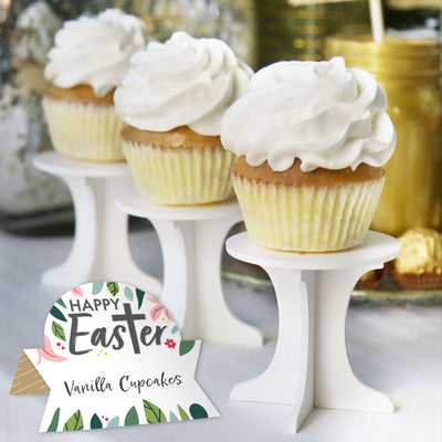 Religious Easter - Christian Holiday Party Tent Buffet Card - Table Setting Name Place Cards - Set of 24