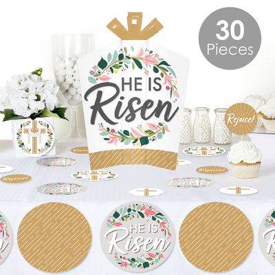 Religious Easter - Christian Holiday Party Decor and Confetti - Terrific Table Centerpiece Kit - Set of 30