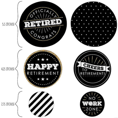 Happy Retirement - Retirement Party Giant Circle Confetti - Party Decorations - Large Confetti 27 Count