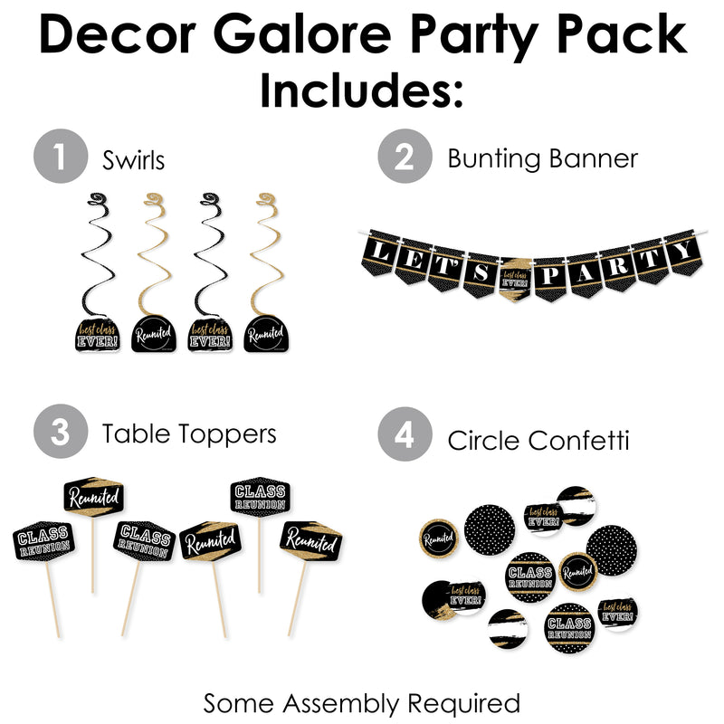 Reunited - School Class Reunion Party Supplies Decoration Kit - Decor Galore Party Pack - 51 Pieces
