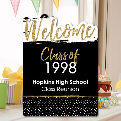 Reunited - Party Decorations - School Class Reunion Party Personalized Welcome Yard Sign