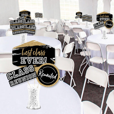Reunited - School Class Reunion Party Centerpiece Sticks - Showstopper Table Toppers - 35 Pieces