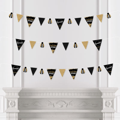 Reunited - DIY School Class Reunion Party Pennant Garland Decoration - Triangle Banner - 30 Pieces