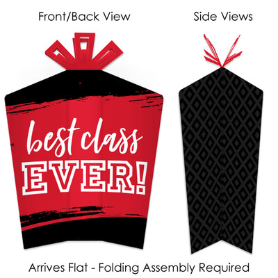 Reunited Red - Table Decorations - School Class Reunion Party Fold and Flare Centerpieces - 10 Count