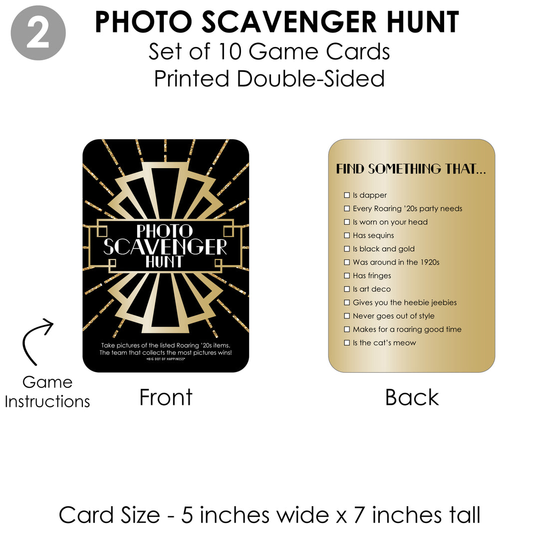 Roaring 20's - 4 1920s Art Deco Jazz Party Games - 10 Cards Each - Gamerific Bundle