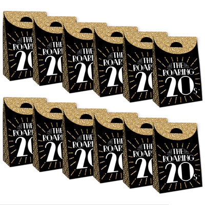 Roaring 20's - 1920s Art Deco Jazz Gift Favor Bags - Party Goodie Boxes - Set of 12