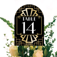 Roaring 20's - 1920s Art Deco Jazz Party Double-Sided 5 x 7 inches Cards - Table Numbers - 1-20