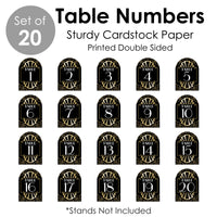 Roaring 20's - 1920s Art Deco Jazz Party Double-Sided 5 x 7 inches Cards - Table Numbers - 1-20