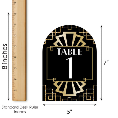 Roaring 20's - 1920s Art Deco Jazz Party Double-Sided 5 x 7 inches Cards - Table Numbers - 1-20