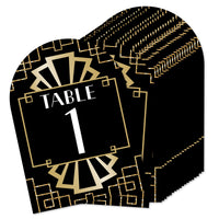 Roaring 20's - 1920s Art Deco Jazz Party Double-Sided 5 x 7 inches Cards - Table Numbers - 1-20