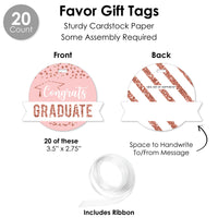 Rose Gold Grad - Graduation Party Favors and Cupcake Kit - Fabulous Favor Party Pack - 100 Pieces